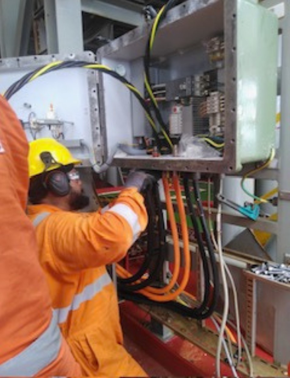 High voltage cable termination work